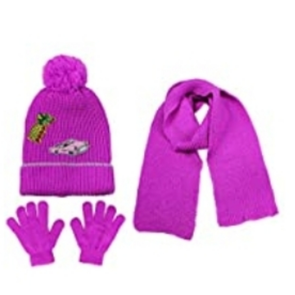 S.W.A.K Knit Hat, Scarf & Gloves Set
